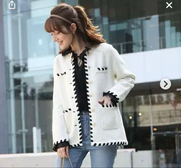 앱와이어 리슈 니트 자켓 화이트 2