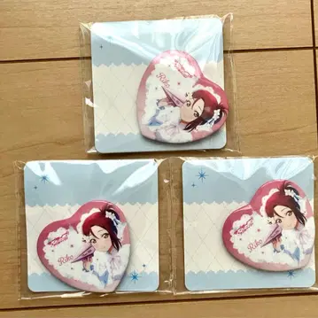 러브 라이브 하트형 캔뱃지 벚꽃 내리코 모리 판타지