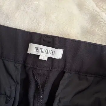PLST 스틱 팬츠 코튼 블렌드 블랙 L 사이즈