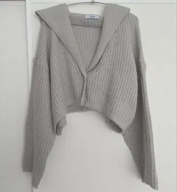 라이트 그레이 크롭 니트 가디건 F 한국