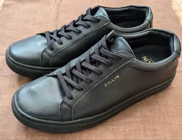 FILL IN CLASSIC 올 블랙 가죽 스니커즈 새상품급
