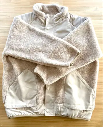 베이지 플리스 자켓