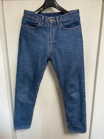 KYOU 블루 스트레이트 레그 데님 팬츠