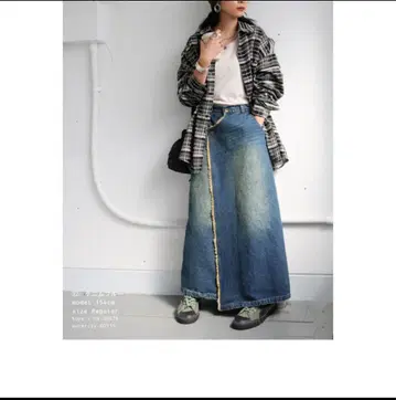 antiqua 데님 랩 스커트
