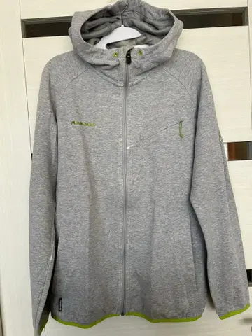 MAMMUT 후드 부착 그레이 후드티