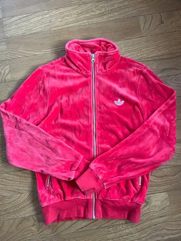 [미사용에 가까움] adidas 플리스 자켓 M 빨간색