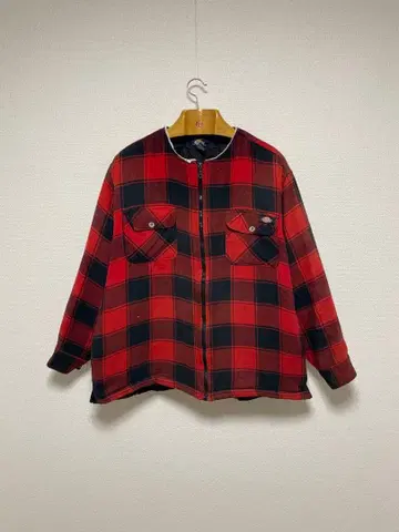 00s Dickies 버팔로 체크 퀼팅 플란넬 셔츠 자켓