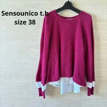 센소유니코 t.b 레이어드 스타일 니트 38