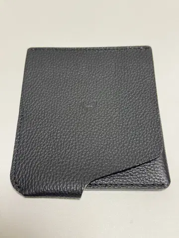 가죽 블랙 접이식 지갑 왼손잡이용