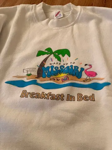 JERZEES XL 화이트 맨투맨 USA 80~90s