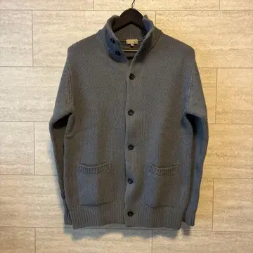 MARGARET HOWELL 그레이 하이넥 가디건 L