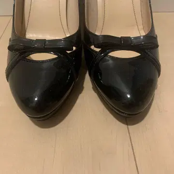 [ 새상품 ] EIZO 블랙 오픈토 펌프스 23.5cm