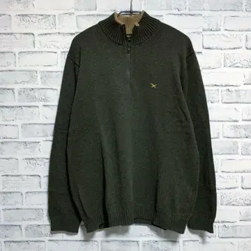 [ Eddie Bauer ] 에디 바우어 하프 지퍼 면 니트 스웨터