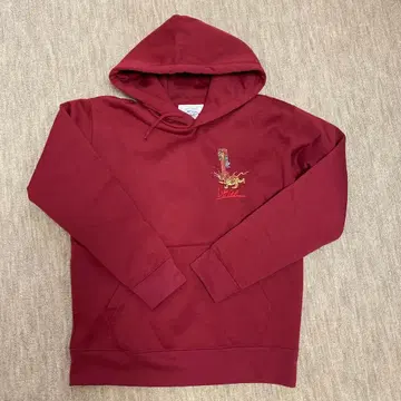 LEFT ALONE 버건디 후드티 M