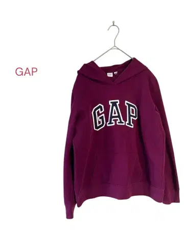 GAP 퍼플 후드 부착 후드티 M