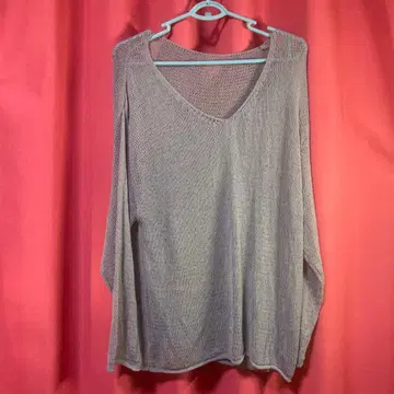 V넥 니트 스웨터 One Size