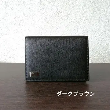 dunhill 다크 브라운 가죽 명함지갑