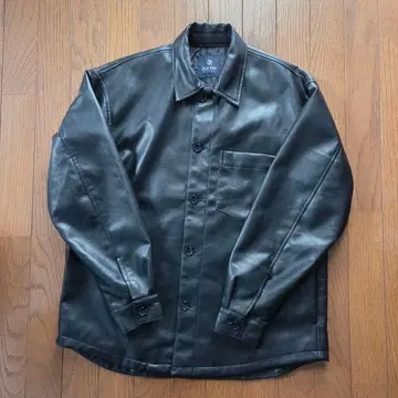 나노 유니버스 인조 가죽 자켓 블랙