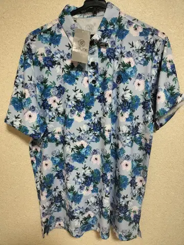 G/FORE 꽃무늬 피케 셔츠 M 사이즈