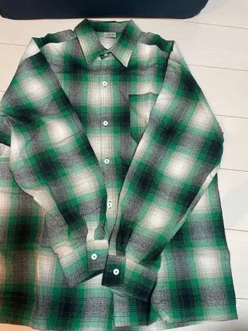 CalTop 데드스탁 그린 체크 무늬 플란넬 셔츠 L 사이즈