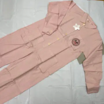 핑크 버튼 포함 올인원 여성용 M