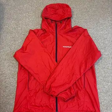 mont-bell 후드 부착 나일론 자켓 레드
