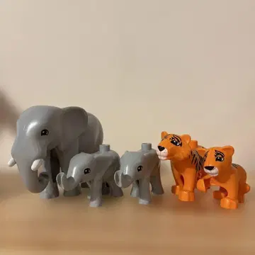 듀플로 레고 코끼리 호랑이 동물 애니멀
