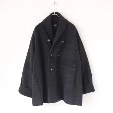 [ 컨디션 최상 ] 45R 융모 니트 P 랩 자켓 F 블랙 울