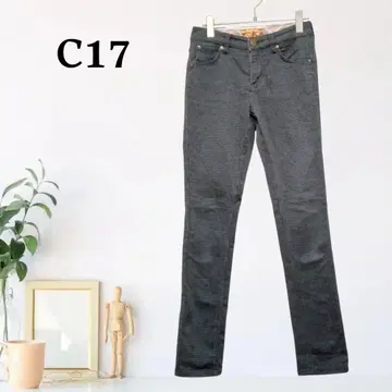 zC66 [ XS ] C17 하의 팬츠 체크 무늬 캐주얼