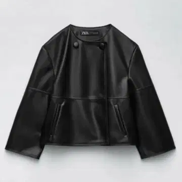 ZARA 자라 가죽 자켓 페이크 가죽 자켓