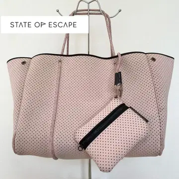 스테이트 오브 에스케이프 플라잉 솔로 브러쉬 토트백 핑크