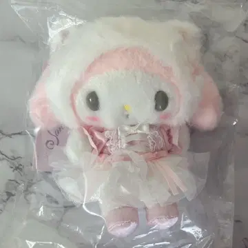 산리오 화이트 고양이 발레리나 디자인 마스코트 홀더 마이멜로디