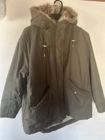 밀리터리 점퍼 후드 부착 모즈 코트 여성용 M