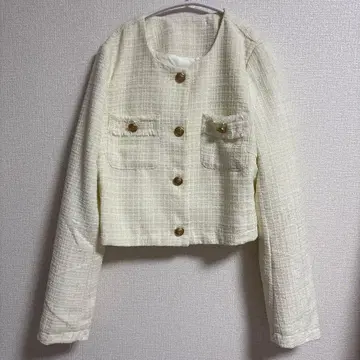 팬시 라메 트위드 숏 자켓