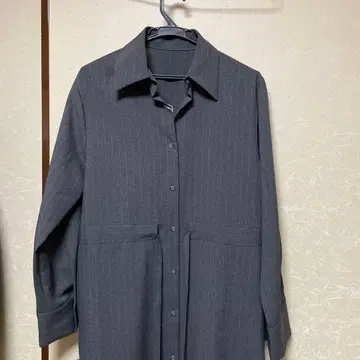 로이스크레용 긴팔 셔츠 원피스