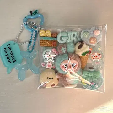 가챠 파우치 몬스터 블루 x 브라운