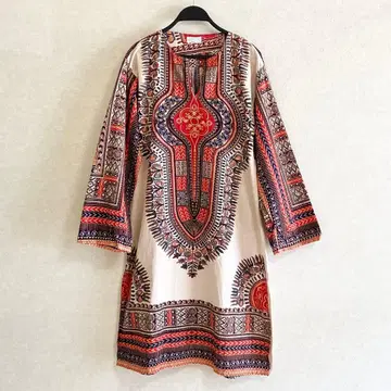 60s 70s 빈티지 에스닉 원피스 파키면