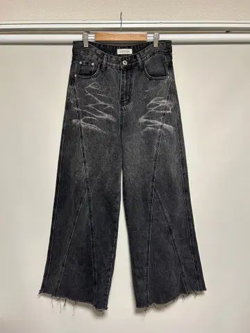 MENES 블랙 배기 팬츠