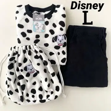 여성용 101마리 강아지 긴팔 룸웨어 파자마 보들보들 L 새상품