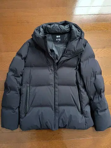 UNIQLO 후드 부착 다운 자켓 XL 블랙