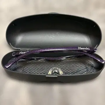 Hazuki 퍼플 프레임 돋보기 하드 케이스 포함
