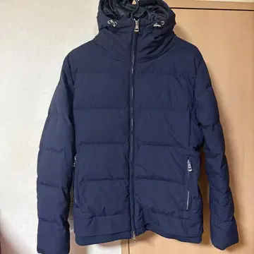 AKM 네이비 후드 부착 다운 자켓
