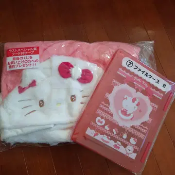 산리오 헬로키티 제일복권 후드 부착 케이프 파일 케이스