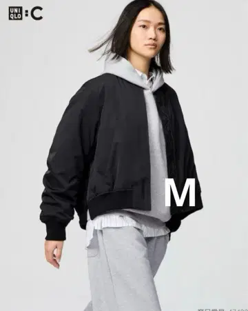 유니클로 보머 자켓 블랙 M