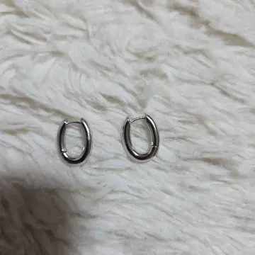 실버 후프 귀걸이 소형