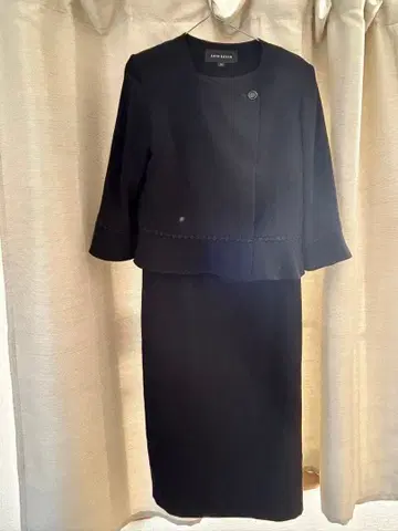 SOIR BENIR 여성용 블랙 포멀 예복 상복 원피스