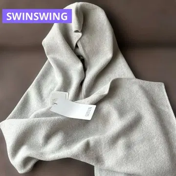 SWINSWING 후드 부착 니트 스톨