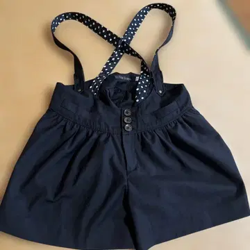 블랙 플레어 팬츠 도트 스트랩