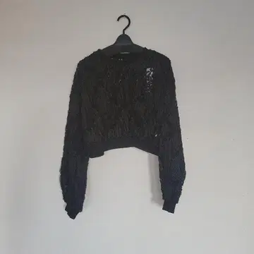 코드 자수 튤 풀오버