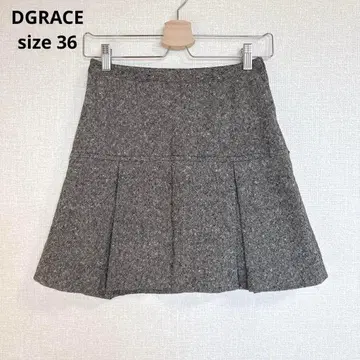 [디그레이스] 미니 스커트 플리츠 울 뷰티풀 걸리시 그레이 36